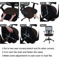 thumbnail image 7 of Elastic Stretch Office Chair Covers - Fit Spandex Slipcovers for Computer, Desk & Kitchen Chairs | Anti-Dust, Removable & Machine Washable Protective Seat Cover (Coffee,2), 7 of 7