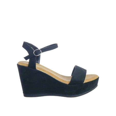 Comfort Dress Sandals - Luxy08 by Bamboo, Lightweight Comfort Low Wedge Platform Open Toe Dress Sandal
