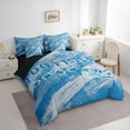 thumbnail image 3 of Manfei Gray Helemt 7pcs Bedding Comforter Set,Football Sport Queen Bedding Sets,Boys Ball Game Queen Sheet Sets For Boys Kids,Ultra Soft Home Decor Reversible, 3 of 8