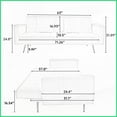 thumbnail image 2 of Cozy Teddy Fleece 71.7-Inch 3-Seater Sofa Bed with 2 Throw Pillows for Living Room Bedroom, 2 of 10