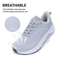 thumbnail image 3 of Women's Wide Toe Box Walking Shoes for Plantar Fasciitis, Arch Support Orthotic Wide Width Athletic Tennis Running Sneakers​​​ Grey Size 9.5, 3 of 5