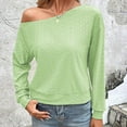 thumbnail image 2 of Trending Womens Clothes Long Sleeve for Women Shirt Skew Collar Blouses Long Sleeve Long Sleeve Skew Collar Blouses, 2 of 8
