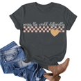 thumbnail image 1 of Blouse Mode Femme Manches Courtes Col Rond T-Shirt Amusant, 1 of 3