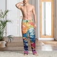 thumbnail image 2 of Balery Colorful Whimsical Earth Pantalones de pijama para hombre, pijama ultraligero, pantalón de descanso-Large, 2 of 6