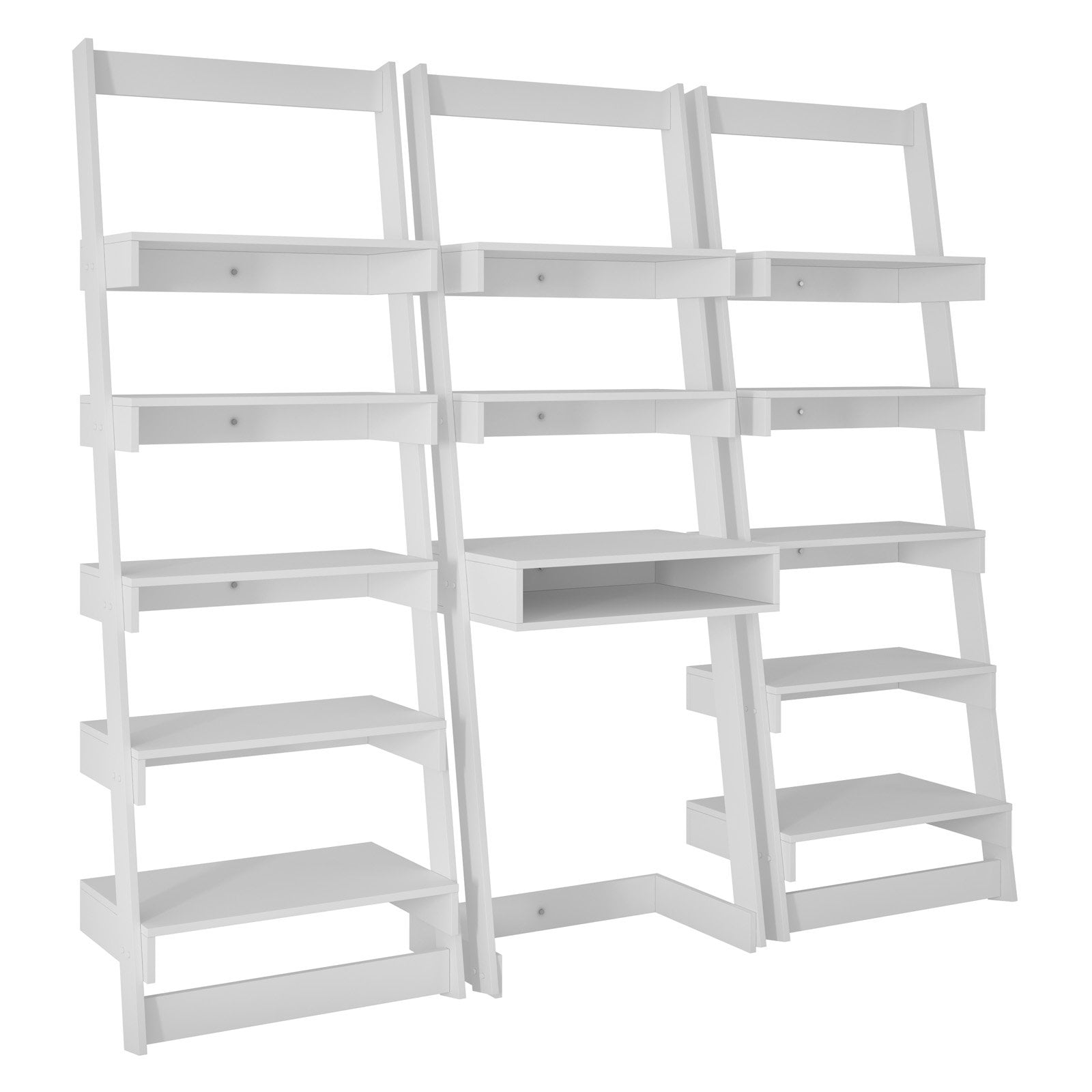 white ladder shelf for bathroom