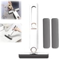 thumbnail image 2 of IMENGL Clearance! Delayuji Sweeper Wet Mopping Cloth Washable Desktop Cleaning Mop Portable Self Mop Desktop Glass Cleaning Mop Multifunctional Mop (2 Head+1 Handle) One Size White, 2 of 8
