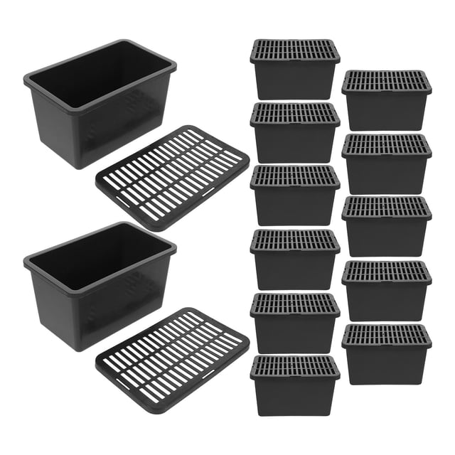 Minkissy 15Pcs Reptile Travel Carrier Grey Plastic Box with Lid for Lizards Turtles and Small Pets