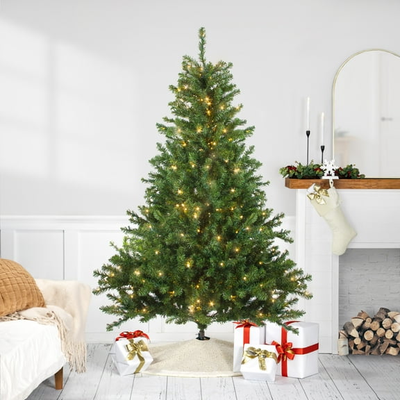 Northlight 6' Prelit Artificial Christmas Tree Medium Canadian Pine - Candlelight LED Lights