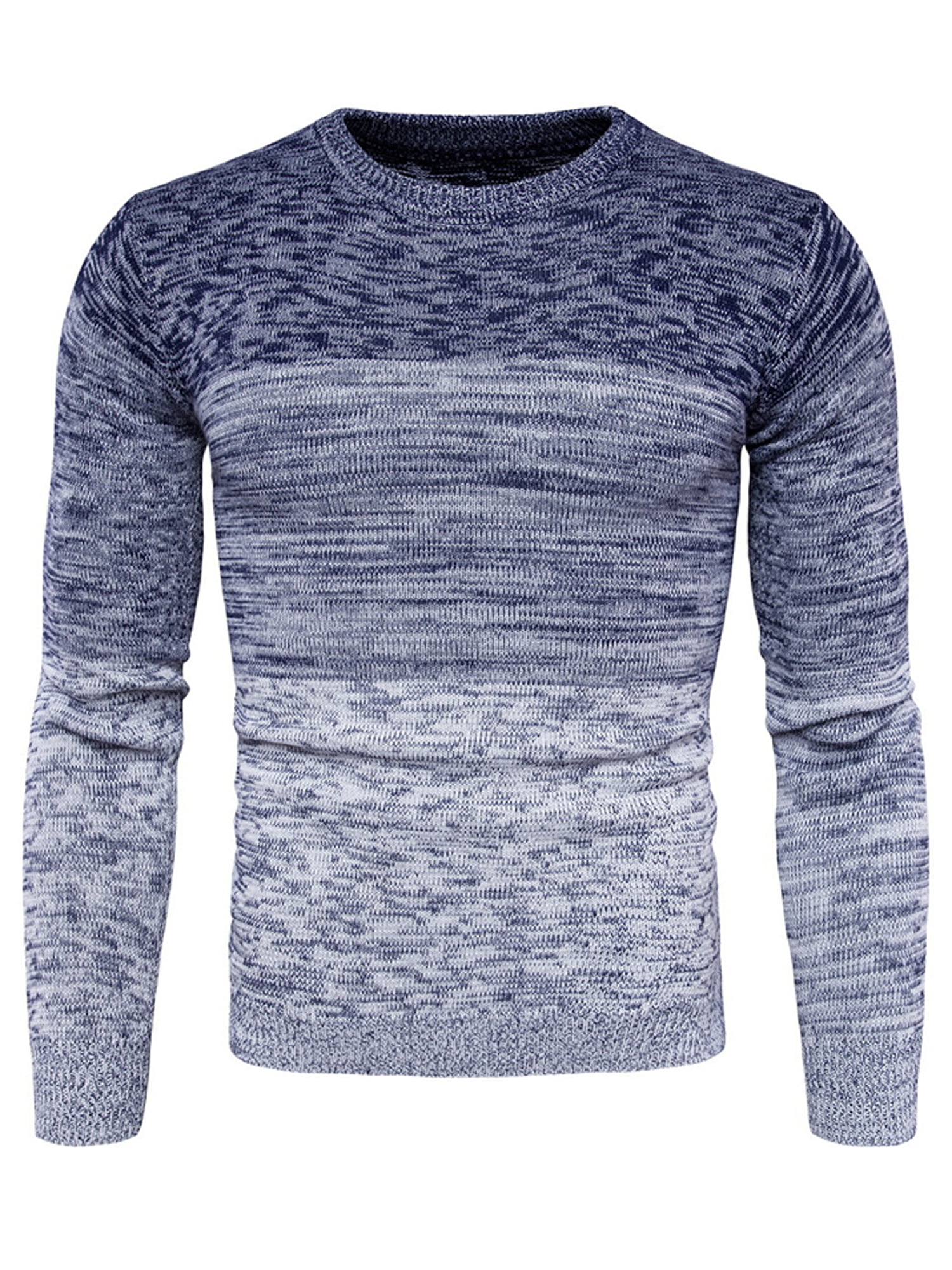 Winter Mens Knit Pullover Long Sleeve Jumper Casual Slim Crew Neck Sweater Tops