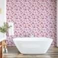 thumbnail image 4 of Ambesonne, Floral Design Peel & Stick Wallpaper for Home, Retro Lily Flowers, 13"x100", Hot Pink Coral and Soft Pink, 4 of 5