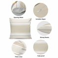 thumbnail image 6 of Throw Pillow Covers, Farmhouse Cream Striped Decorative Throw Pillow Covers 20x20 Inch, Modern Minimalist Stripes Square Linen Pillow Cases for Couch/Living Room/Sofa, 6 of 9