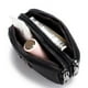 thumbnail image 3 of Monedero de piel auténtica para mujer, minibilletera, tarjetero con doble cremallera, color negro, 3 of 3