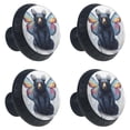 thumbnail image 2 of 4 Pcs Butterfly and Bear Knobs for Kitchen Cabinet Cupboard Dresser Bookcase Drawer Pulls Handles Round Home Decor, 2 of 8