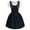 Dark Blue, variant on AOMPMSDX Oktoberfest Womens Dresses Plus Size Square Neck Midi Dress with Apron Party 2PCS Set