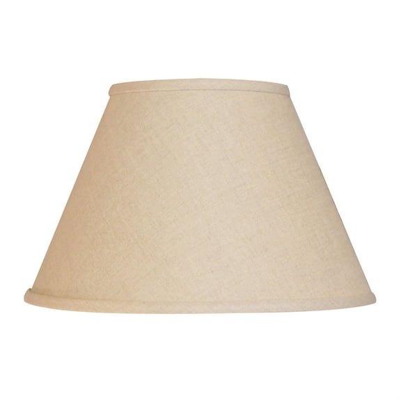 12"W Linen Fabric Slant Empire Hardback Lampshade in Beige