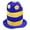 Blue Yellow, variant on Doomiva Plush Soccer Party Hats Striped Stovepipe Tall Hat Accessories Red White One Size