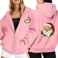 thumbnail image 1 of WILLBEST Sudadera para Mujer, Estilo Navideño, con Cremallera, Manga Larga, Bolsillo, Cordón Ajustable y Capucha XXX-Grande, 1 of 8