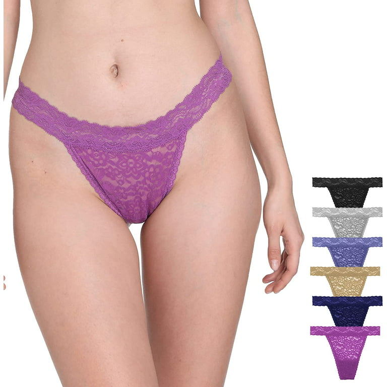 Sexy Lace Cotton Women G-String Thong Underpants Ladies Tangas Lingerie  Plus Size Pack 10