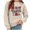 Beige, variant on WXLWZYWL Trendy Sweatshirts For Women 2023 Women'S Pullover Christmas Sweater Women'S Autumn And Winter Plush Printed Sweatshirt
