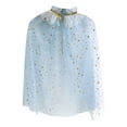 thumbnail image 1 of GPOECD Cape à Lacets pour Filles Tout-Petits Robe de Fête Enfants Manteaux de Fête Automne Bleu, 3-10 Ans, 1 of 5