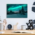 thumbnail image 4 of Epic Art 'Northern Lights In Winter Forest 4' by Epic Portfolio, Acrylic Glass Wall Art, 16"x12", 4 of 8