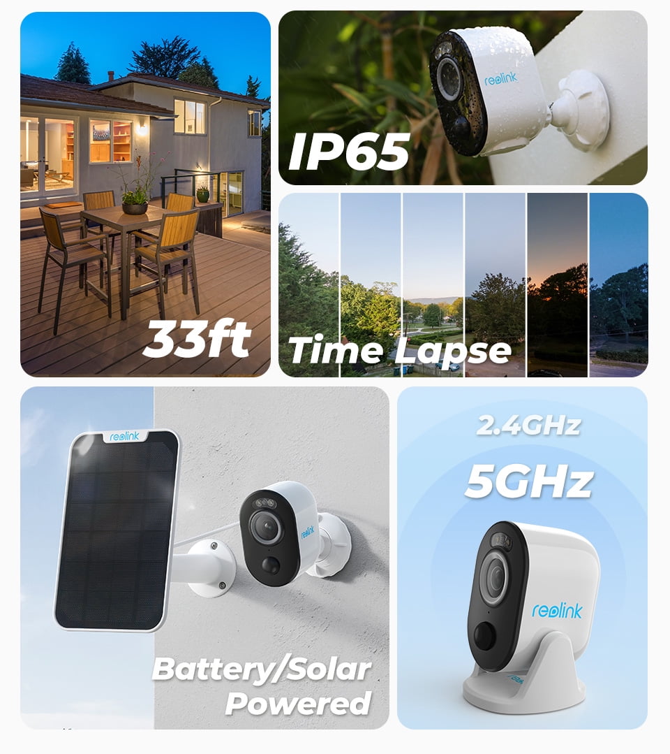Reolink Argus 3 Plus+SP Smart 2K 4MP Wire-Free Camera with Motion Spotlight Person/Vehicle Detection