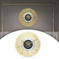 thumbnail image 4 of xinxixnxx Round 12 inch Islamic Calligraphy Wall Eid Muslim Clock Gold and silver, 4 of 6