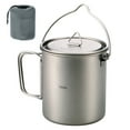 thumbnail image 2 of Ultralight 750 ml de titanio mac portátil taza de agua taza con tapa y plegable picnic de cocina para acamp al aire libre, 2 of 7