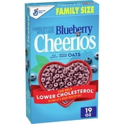 Blueberry Cheerios, Heart Healthy Cereal, Family Size, 19 OZ