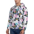 thumbnail image 3 of Fotbe Men's Hoodie with Bright Butterflies1 Pattern - Kangaroo Pocket Pullover Hooded Sweatshirt, Perfect for Daily Wear, Travel, and Home-XX-Large, 3 of 7