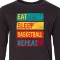 thumbnail image 4 of Inktastic Eat Sleep Basketball Repeat Long Sleeve Youth T-Shirt, 4 of 5