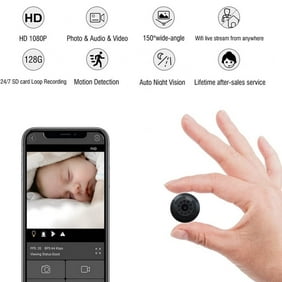 Mini WiFi Camera with Audio Small Nanny Cam 1080P Wireless Portable Indoor Outdoor Security Camera with Phone App, Motion Detection, Night Vision,Small Cam 2021 Upgrade