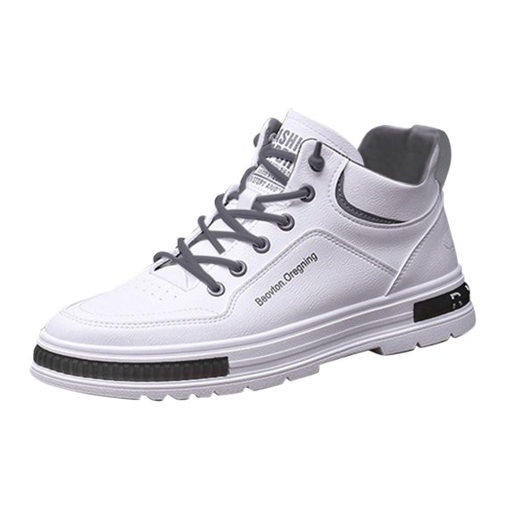 XEDZYT Mens Shoes Casual Flat Leather Lace Up Walking Footwear Fashion Sneakers Going Out Size 9.5