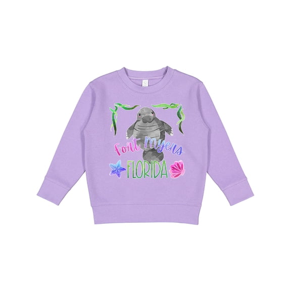 Inktastic Fort Myers Florida Cute Swimming Manatee Toddler Sweatshirt