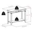 thumbnail image 7 of Pemberly Row Transitional Solid Wood Console Table with Drawer in Cappuccino, 7 of 7