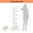 thumbnail image 4 of Costway 10-tier Tree Bookshelf with Drawer Free-standing Bookcase Storage Shelf White, 4 of 8