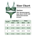 thumbnail image 4 of Ausing&nbsp;Floral Lace Lingerie Set Women Sheer Mesh Push-Up Bra Adjustable Ladies Embroidered Bra Panties Two Piece Matching Underwear and Bra XL Green, 4 of 6