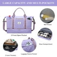 thumbnail image 4 of Gynky Travel Duffle Bag Weekender Bags for Women with Shoe Compartment Carry on Overnight Bag Gym Duffel Bag with Wet Pocket Hospital Bags for Labor and Delivery, 4 of 9