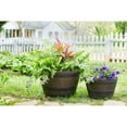 thumbnail image 5 of Southern Patio HDR-055464 Planter, 22.24 in W, 22.24 in D, Round, Whiskey Barrel Design, Resin, Kent, 5 of 5