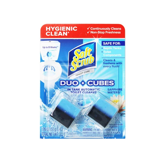 Soft Scrub In-Tank Toilet Cleaner Duo-Cubes, Sapphire Waters, 2 Count