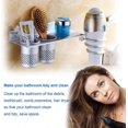 thumbnail image 5 of Soporte para secador de pelo de pared, soporte para secador de pelo, cepillo de dientes, soporte para secador de pelo, actualización especial, aluminio, baño, soporte colgante, organizador con 2 tazas, 5 of 5