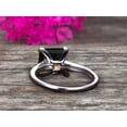 thumbnail image 4 of 1.25 carat Classic Princess Cut Black Diamond Moissanite Solitaire Engagement Ring on 10k White Gold, 4 of 5
