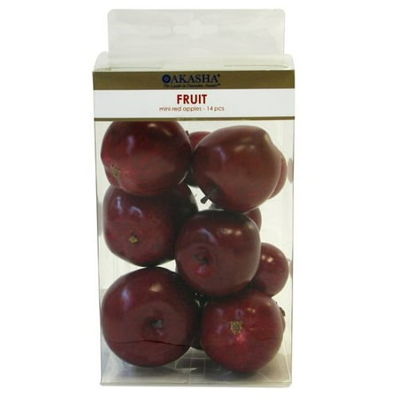 Akasha Faux Miniature Red Apples, 14 Pack