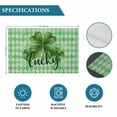 thumbnail image 6 of St Patrick's Day Placemats Set of 6, Vintage Lucky Green Shamrocks Rustic Plaid Placemats for Dining Table, Place Mats for Kitchen Tabletop, Waterproof Wipeable Dining Table Mats Set, 6 of 9