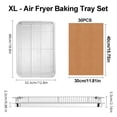 thumbnail image 4 of Air Fryer Basket for Oven,Oven Air Fryer Basket and Tray with 30 PCS Parchment Papers,2 Set Stainless Steel Air Fryer Pan and Crisper Tray for Baking Grilling XL(18.8" x 12.8" inch), 4 of 8