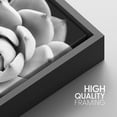thumbnail image 4 of PixonSign Framed Wall Art Print Set Gray Rose Succulent Floral Cactus Photography Modern Art Chic Relax/Calm Grey Dark Black and White for Living Room, Bedroom, Office - 24"x36" Black, 4 of 5