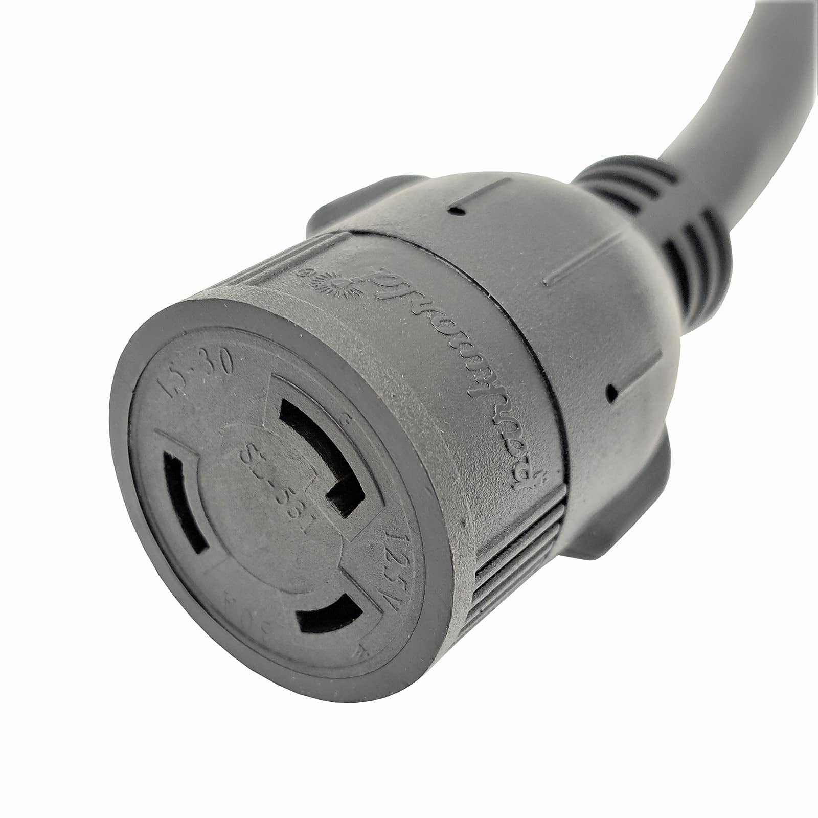 Parkworld 62558 Welder Adapter Cord RV 50A NEMA 14-50P to L5-30R Twist Lock 3 Prong Female, 30AMP, 125 Volt, 1.5FT