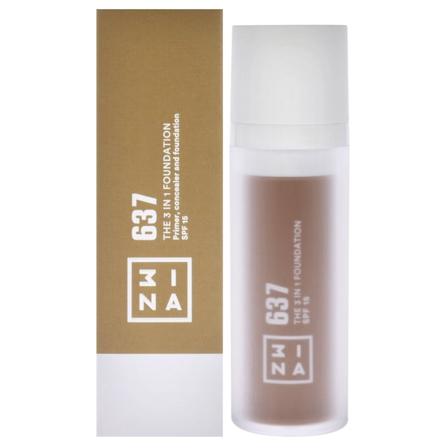 La base 3 en 1 SPF 15 - 637 de 3Ina para mujeres - Base de 1,01 oz