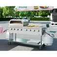 thumbnail image 5 of 60 in. 8-Burner Commercial Outdoor Propane Gas Grill with 30 in. Pizza Oven in Stainless-Steel, ETL Listed (CGKIT6-P30), 5 of 13