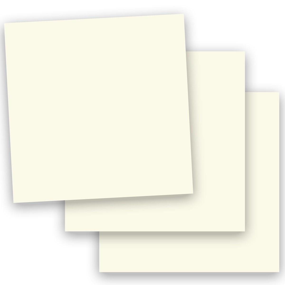 Basics IVORY 12X12 (Square) Paper 80C Cardstock 50 PK Quality 12x